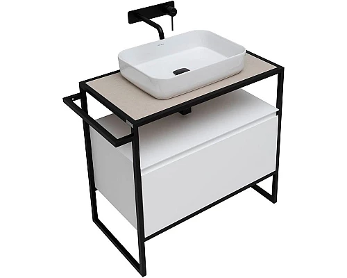 Заказать Тумба под раковину Allen Brau Priority 80 1.31002.WM Белая матовая в магазине сантехники Santeh-Crystal.ru