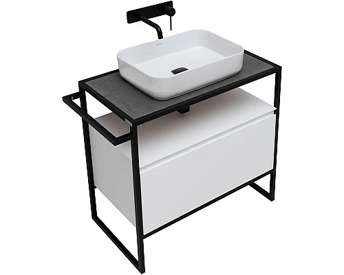 Заказать Тумба под раковину Allen Brau Priority 80 1.31002.WM Белая матовая в магазине сантехники Santeh-Crystal.ru