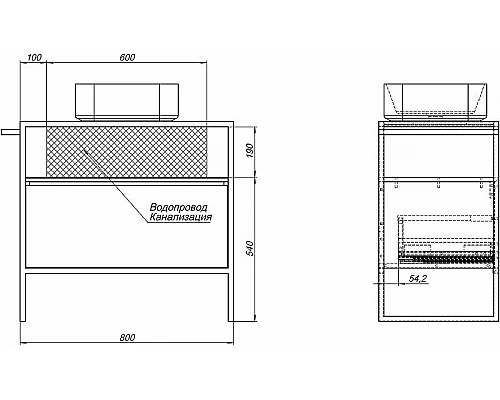 Заказать Тумба под раковину Allen Brau Priority 80 1.31002.WM Белая матовая в магазине сантехники Santeh-Crystal.ru