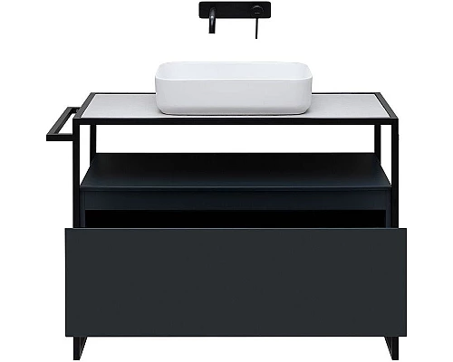 Купить Тумба под раковину Allen Brau Priority 100 1.31003.AM Антрацит матовый в магазине сантехники Santeh-Crystal.ru