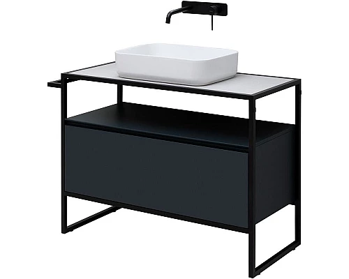 Купить Тумба под раковину Allen Brau Priority 100 1.31003.AM Антрацит матовый в магазине сантехники Santeh-Crystal.ru