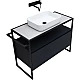 Купить Тумба под раковину Allen Brau Priority 100 1.31003.AM Антрацит матовый в магазине сантехники Santeh-Crystal.ru