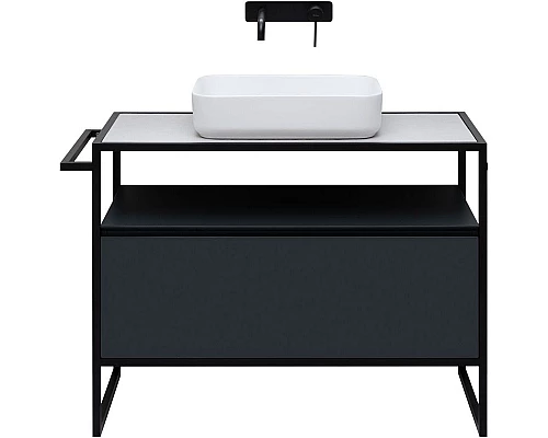 Купить Тумба под раковину Allen Brau Priority 100 1.31003.AM Антрацит матовый в магазине сантехники Santeh-Crystal.ru