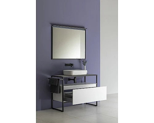 Купить Тумба под раковину Allen Brau Priority 100 1.31003.WM Белая матовая в магазине сантехники Santeh-Crystal.ru