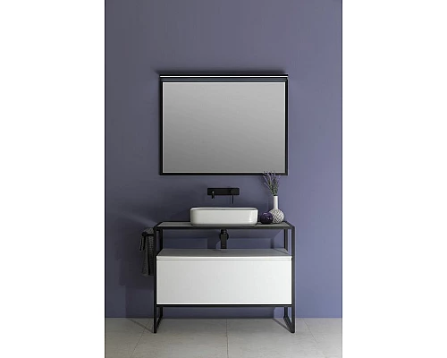 Купить Тумба под раковину Allen Brau Priority 100 1.31003.WM Белая матовая в магазине сантехники Santeh-Crystal.ru