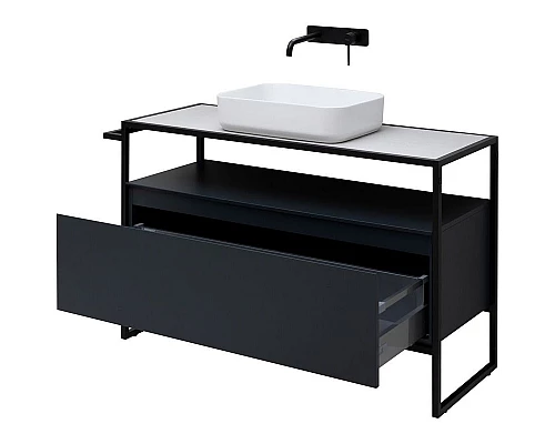 Купить Тумба под раковину Allen Brau Priority 120 1.31004.AM Антрацит матовый в магазине сантехники Santeh-Crystal.ru