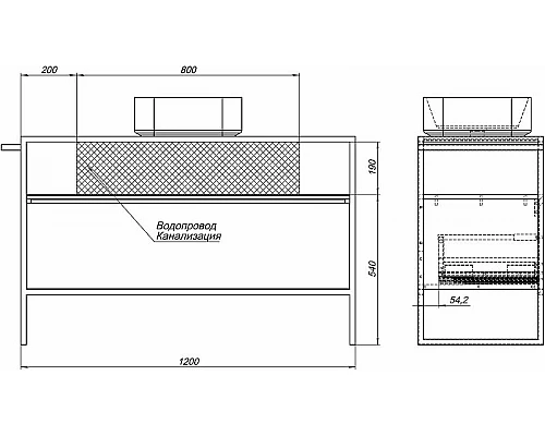 Купить Тумба под раковину Allen Brau Priority 120 1.31004.AM Антрацит матовый в магазине сантехники Santeh-Crystal.ru