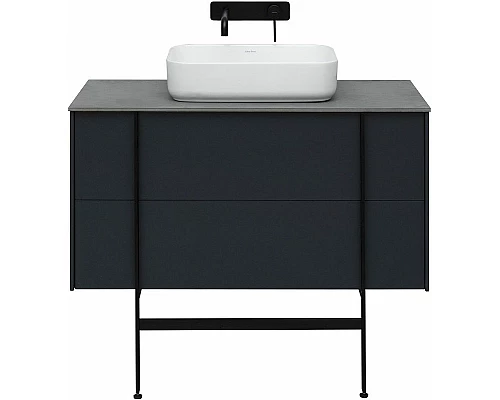 Приобрести Тумба под раковину Allen Brau Reality 100 1.32007.AM подвесная Антрацит матовый в магазине сантехники Santeh-Crystal.ru