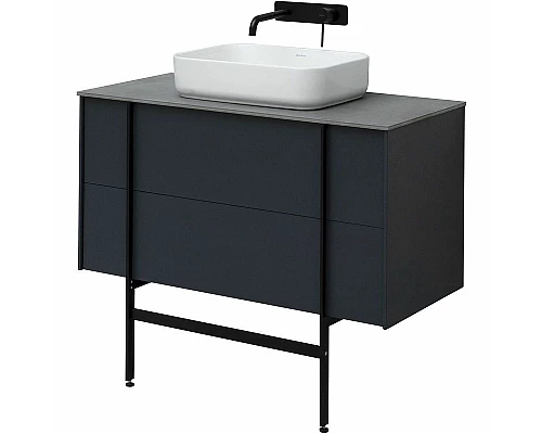 Приобрести Тумба под раковину Allen Brau Reality 100 1.32007.AM подвесная Антрацит матовый в магазине сантехники Santeh-Crystal.ru