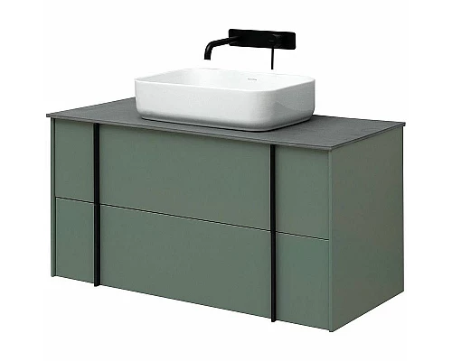 Купить Тумба под раковину Allen Brau Reality 100 1.32007.CGM подвесная Олива матовая в магазине сантехники Santeh-Crystal.ru