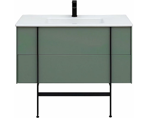 Купить Тумба под раковину Allen Brau Reality 100 1.32007.CGM подвесная Олива матовая в магазине сантехники Santeh-Crystal.ru