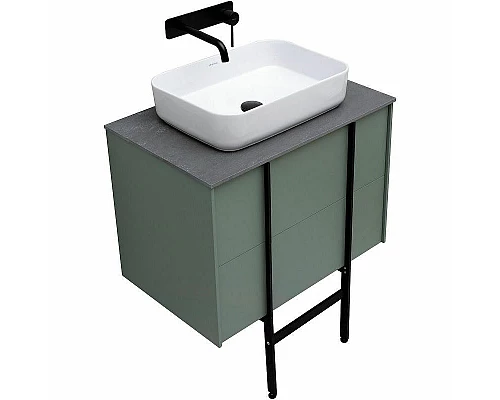 Заказать Тумба под раковину Allen Brau Reality 70 1.32004.CGM подвесная Олива матовая в магазине сантехники Santeh-Crystal.ru