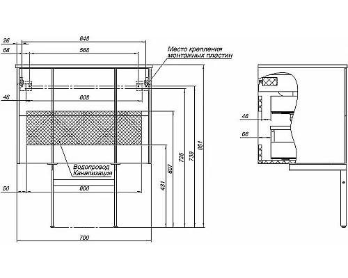 Заказать Тумба под раковину Allen Brau Reality 70 1.32004.CGM подвесная Олива матовая в магазине сантехники Santeh-Crystal.ru