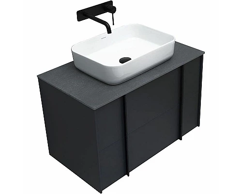 Заказать Тумба под раковину Allen Brau Reality 80 1.32005.AM подвесная Антрацит матовый в магазине сантехники Santeh-Crystal.ru
