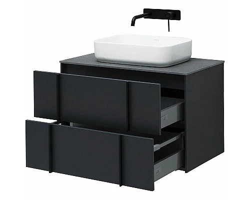 Заказать Тумба под раковину Allen Brau Reality 80 1.32005.AM подвесная Антрацит матовый в магазине сантехники Santeh-Crystal.ru
