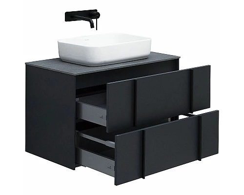 Заказать Тумба под раковину Allen Brau Reality 80 1.32005.AM подвесная Антрацит матовый в магазине сантехники Santeh-Crystal.ru