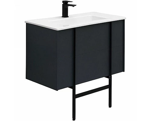 Заказать Тумба под раковину Allen Brau Reality 80 1.32005.AM подвесная Антрацит матовый в магазине сантехники Santeh-Crystal.ru