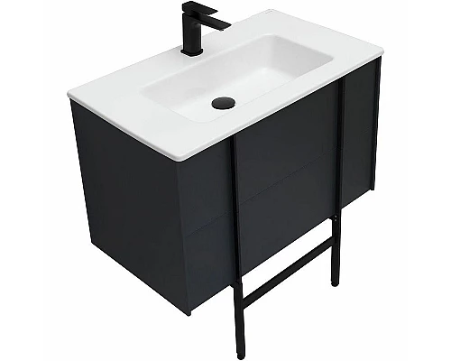 Заказать Тумба под раковину Allen Brau Reality 80 1.32005.AM подвесная Антрацит матовый в магазине сантехники Santeh-Crystal.ru