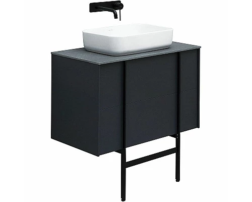 Заказать Тумба под раковину Allen Brau Reality 80 1.32005.AM подвесная Антрацит матовый в магазине сантехники Santeh-Crystal.ru