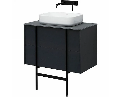 Заказать Тумба под раковину Allen Brau Reality 80 1.32005.AM подвесная Антрацит матовый в магазине сантехники Santeh-Crystal.ru