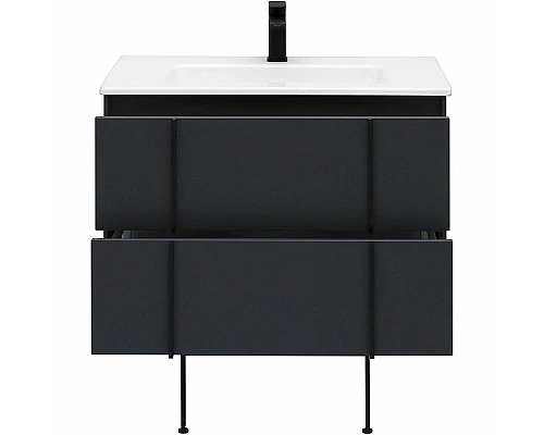 Заказать Тумба под раковину Allen Brau Reality 80 1.32005.AM подвесная Антрацит матовый в магазине сантехники Santeh-Crystal.ru