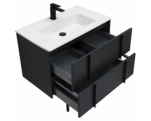 Заказать Тумба под раковину Allen Brau Reality 80 1.32005.AM подвесная Антрацит матовый в магазине сантехники Santeh-Crystal.ru