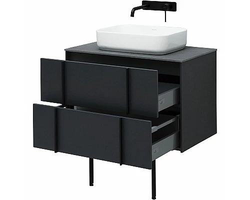 Заказать Тумба под раковину Allen Brau Reality 80 1.32005.AM подвесная Антрацит матовый в магазине сантехники Santeh-Crystal.ru