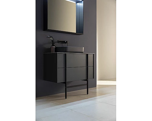 Заказать Тумба под раковину Allen Brau Reality 80 1.32005.AM подвесная Антрацит матовый в магазине сантехники Santeh-Crystal.ru