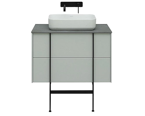 Заказать Тумба под раковину Allen Brau Reality 80 1.32005.PWM подвесная Папирус матовый в магазине сантехники Santeh-Crystal.ru