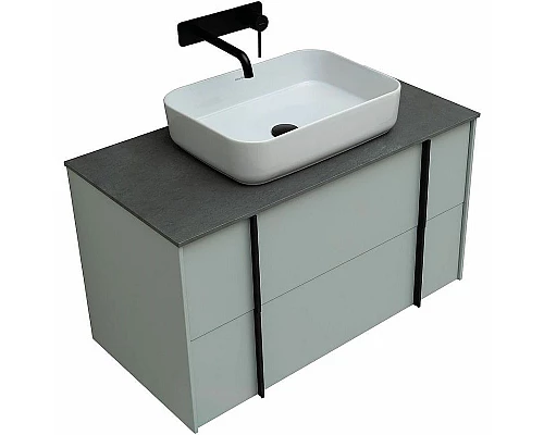 Купить Тумба под раковину Allen Brau Reality 90 1.32006.PWM подвесная Папирус матовый в магазине сантехники Santeh-Crystal.ru