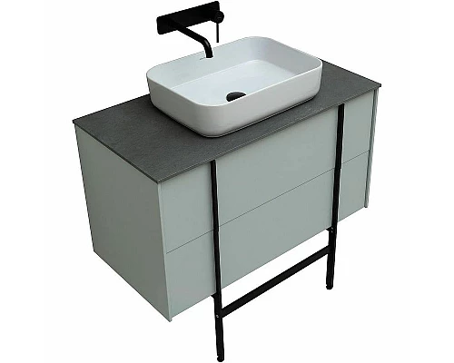 Купить Тумба под раковину Allen Brau Reality 90 1.32006.PWM подвесная Папирус матовый в магазине сантехники Santeh-Crystal.ru