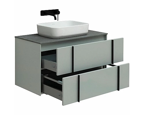 Купить Тумба под раковину Allen Brau Reality 90 1.32006.PWM подвесная Папирус матовый в магазине сантехники Santeh-Crystal.ru