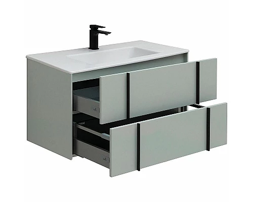 Купить Тумба под раковину Allen Brau Reality 90 1.32006.PWM подвесная Папирус матовый в магазине сантехники Santeh-Crystal.ru