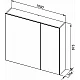 Приобрести Зеркальный шкаф Aquanet Йорк 100 202090 Белый в магазине сантехники Santeh-Crystal.ru