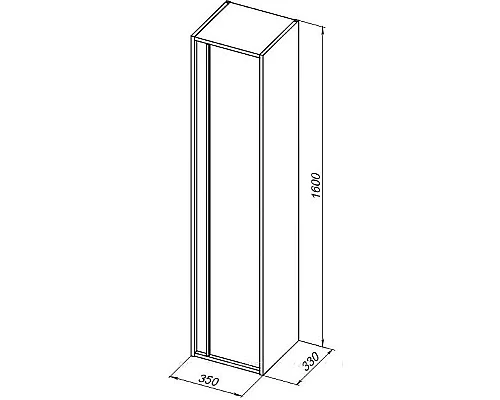 Заказать Шкаф пенал Aquanet Lino 35 253909 подвесной Белый матовый в магазине сантехники Santeh-Crystal.ru