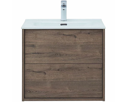 Купить Тумба под раковину Aquanet Lino 60 Flat 287541 подвесная Дуб Веллингтон в магазине сантехники Santeh-Crystal.ru