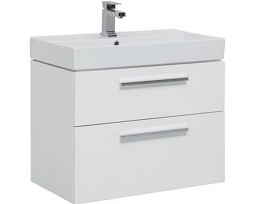 Приобрести Тумба под раковину Aquanet Nova 75 242262 подвесная Белый глянец в магазине сантехники Santeh-Crystal.ru