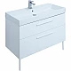 Купить Тумба под раковину Aquanet Nova 100 249922 подвесная Белая глянцевая в магазине сантехники Santeh-Crystal.ru