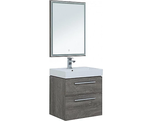 Заказать Комплект мебели для ванной Aquanet Nova 60 246281 подвесной Дуб рошелье в магазине сантехники Santeh-Crystal.ru