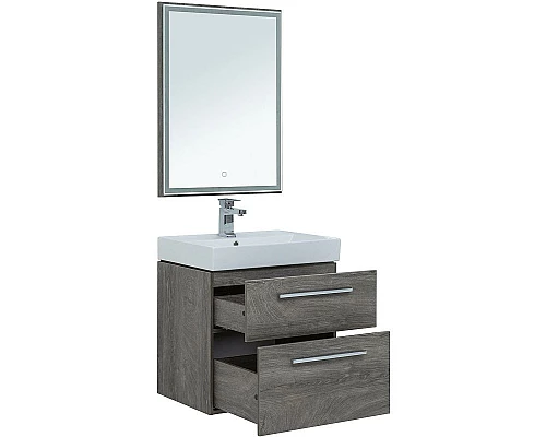 Заказать Комплект мебели для ванной Aquanet Nova 60 246281 подвесной Дуб рошелье в магазине сантехники Santeh-Crystal.ru