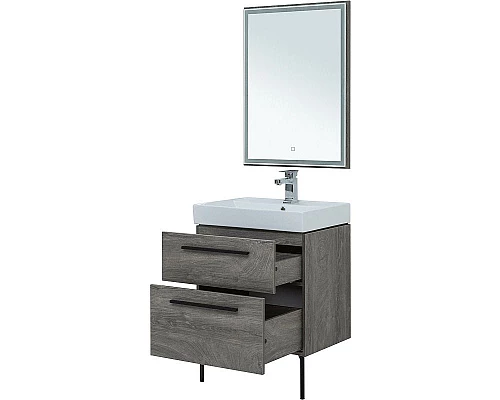 Заказать Комплект мебели для ванной Aquanet Nova 60 246281 подвесной Дуб рошелье в магазине сантехники Santeh-Crystal.ru