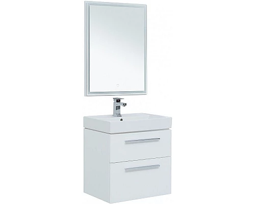 Купить Комплект мебели для ванной Aquanet Nova 60 246279 подвесной Белый глянец в магазине сантехники Santeh-Crystal.ru