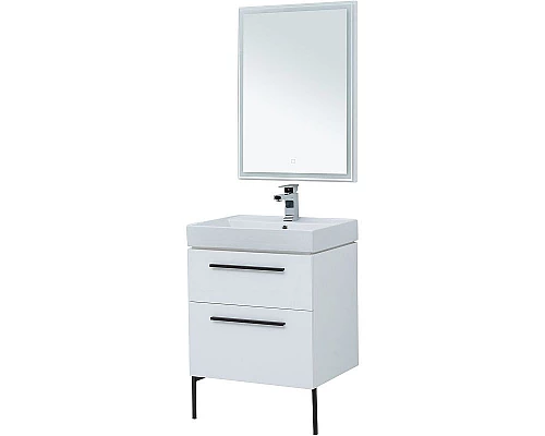 Купить Комплект мебели для ванной Aquanet Nova 60 246279 подвесной Белый глянец в магазине сантехники Santeh-Crystal.ru
