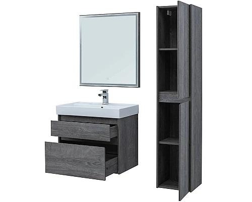 Купить Тумба под раковину Aquanet Nova Lite 60 242577 подвесная Дуб рошелье в магазине сантехники Santeh-Crystal.ru