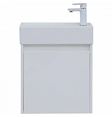 Тумба под раковину Aquanet Nova Lite 50 298853 подвесная Белая глянцевая