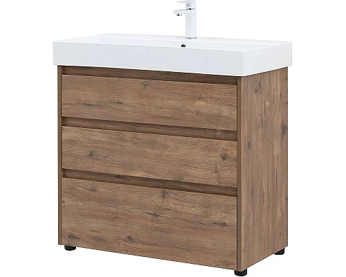 Купить Тумба под раковину Aquanet Nova Lite 85 302477 Дуб рустикальный в магазине сантехники Santeh-Crystal.ru