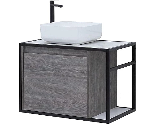 Приобрести Тумба под раковину Aquanet Nova Lite Loft 75L 261654 подвесная Дуб рошелье в магазине сантехники Santeh-Crystal.ru