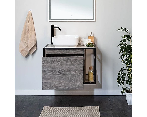 Приобрести Тумба под раковину Aquanet Nova Lite Loft 75L 261654 подвесная Дуб рошелье в магазине сантехники Santeh-Crystal.ru