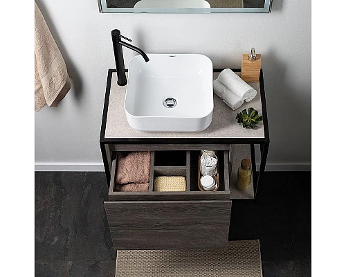 Приобрести Тумба под раковину Aquanet Nova Lite Loft 75L 261654 подвесная Дуб рошелье в магазине сантехники Santeh-Crystal.ru