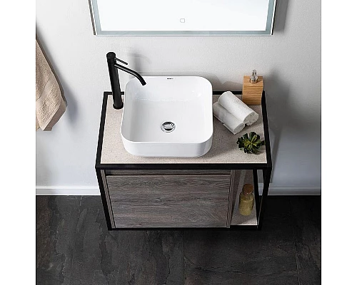 Приобрести Тумба под раковину Aquanet Nova Lite Loft 75L 261654 подвесная Дуб рошелье в магазине сантехники Santeh-Crystal.ru